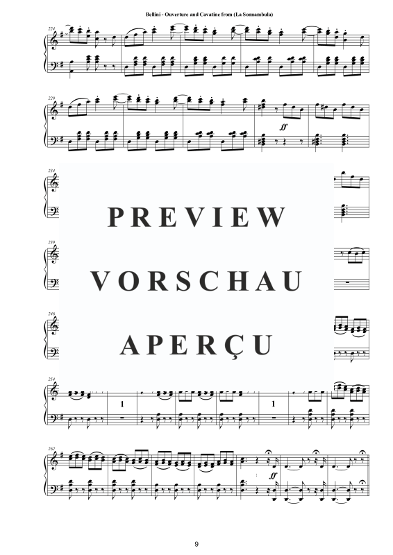 Produktgalerie: Seite 10 von 11 Ouverture and Cavatine from (La Sonnambula), , Klavier Solo