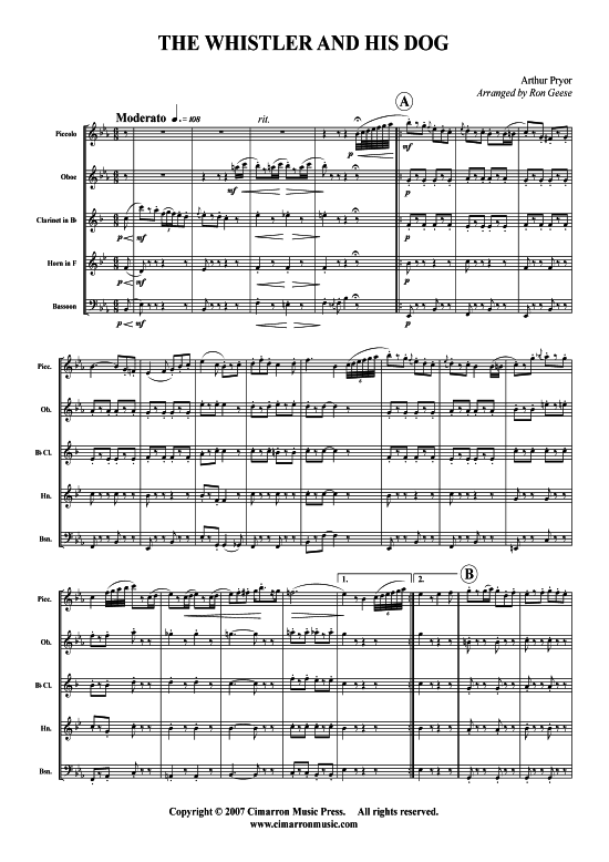 Produktbild zu: The Whistler and His Dog Arthur Pryor