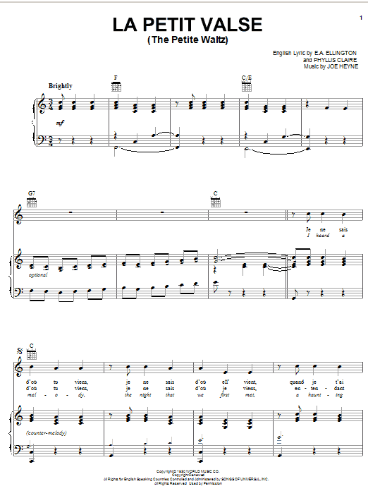 Product gallery: Page 1 of 1 The Petite Waltz, Joe Heyne