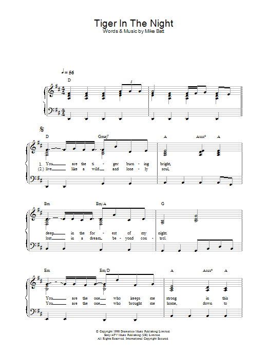 Product gallery: Page 1 of 1 Tiger In The Night, Katie Melua