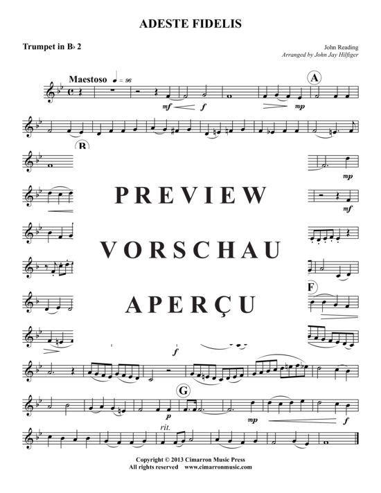 gallery: Adeste Fidelis , , (2x Tromp in B, Horn/Pos, Pos)