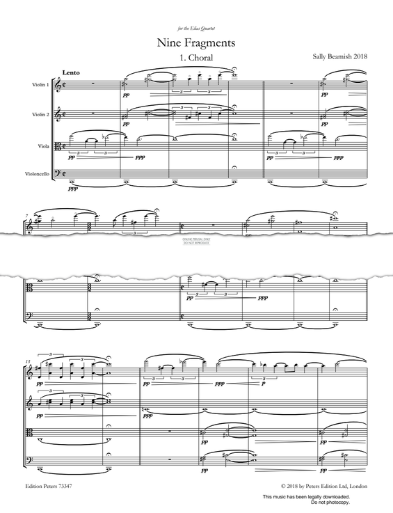 Produktgalerie: Seite 1 von 1 Nine Fragments, Sally Beamish, Quartett