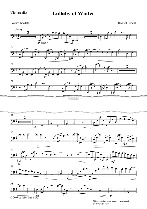 Produktgalerie: Seite 1 von 1 Lullaby Of Winter, Howard Goodall, Violoncello