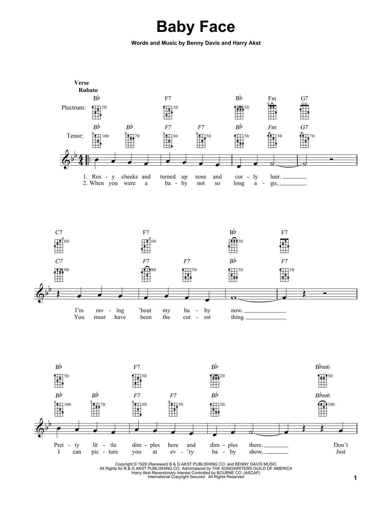 Produktgalerie: Seite 1 von 1 Baby Face, Benny Davis, Banjo