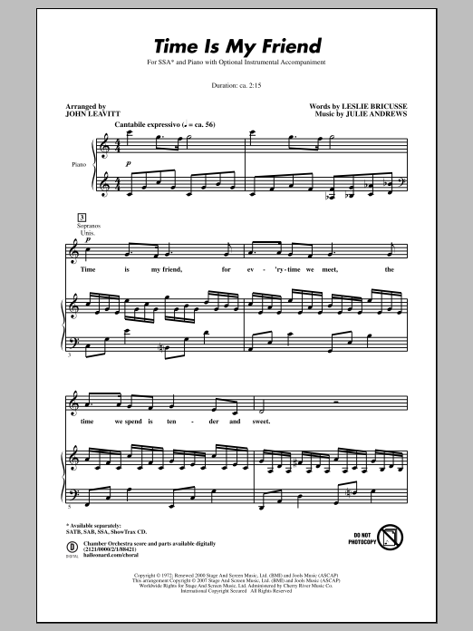 Produktbild zu:  Time Is My Friend - John Leavitt