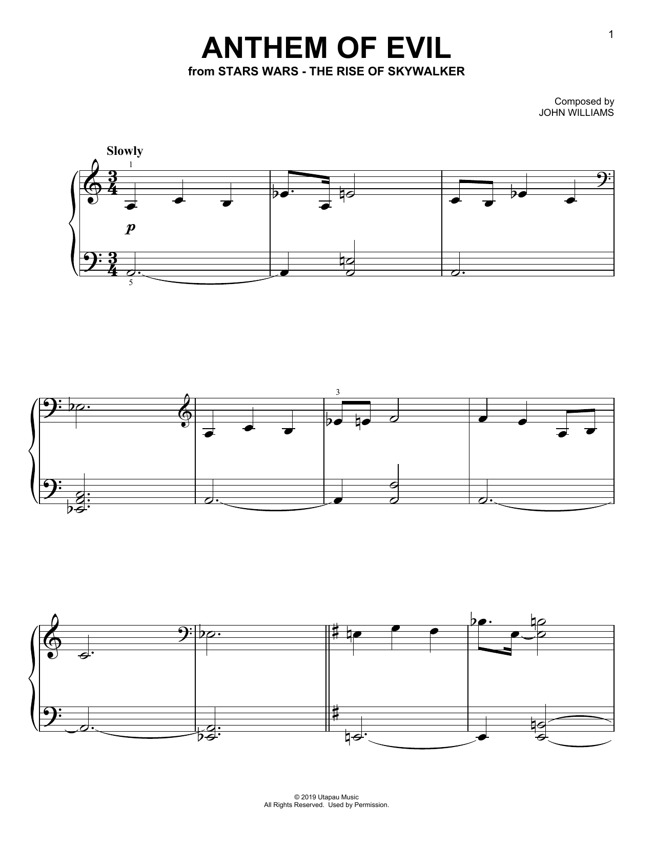 Produktbild zu: Anthem Of Evil (from The Rise Of Skywalker)