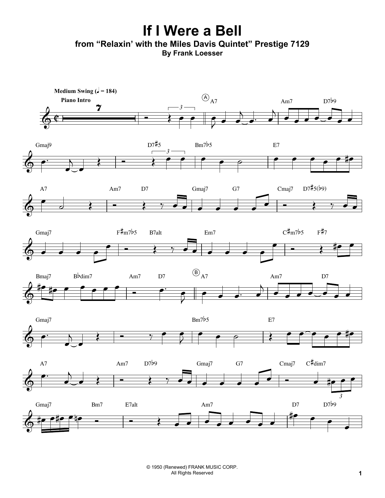 Produktgalerie: Seite 1 von 1 If I Were A Bell, Miles Davis, Trompete