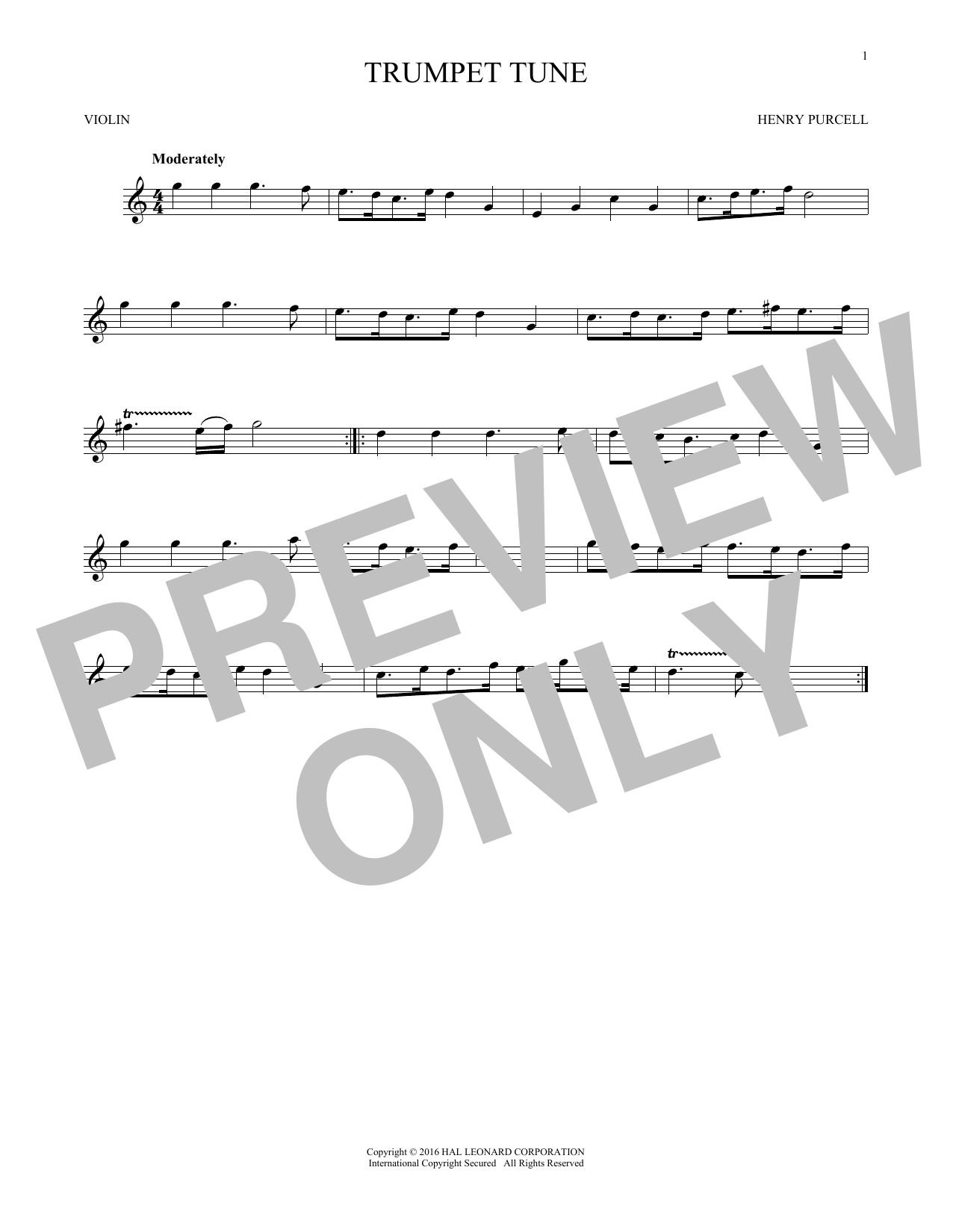 Product gallery: Page 1 of 1 Trumpet Tune, Henry Purcell
