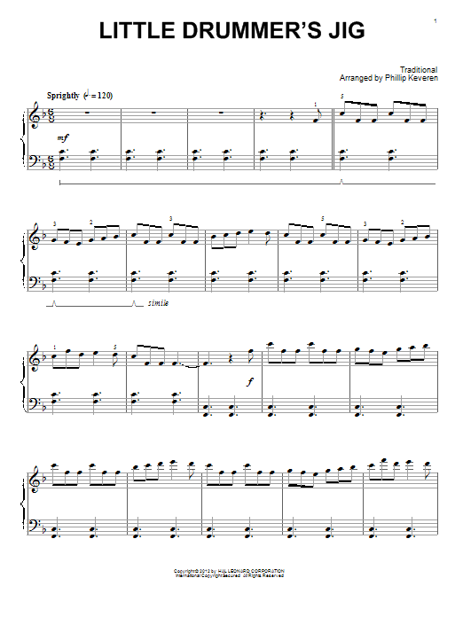 Product gallery: Page 1 of 1 Little Drummer's Jig (arr. Phillip Keveren), Traditional