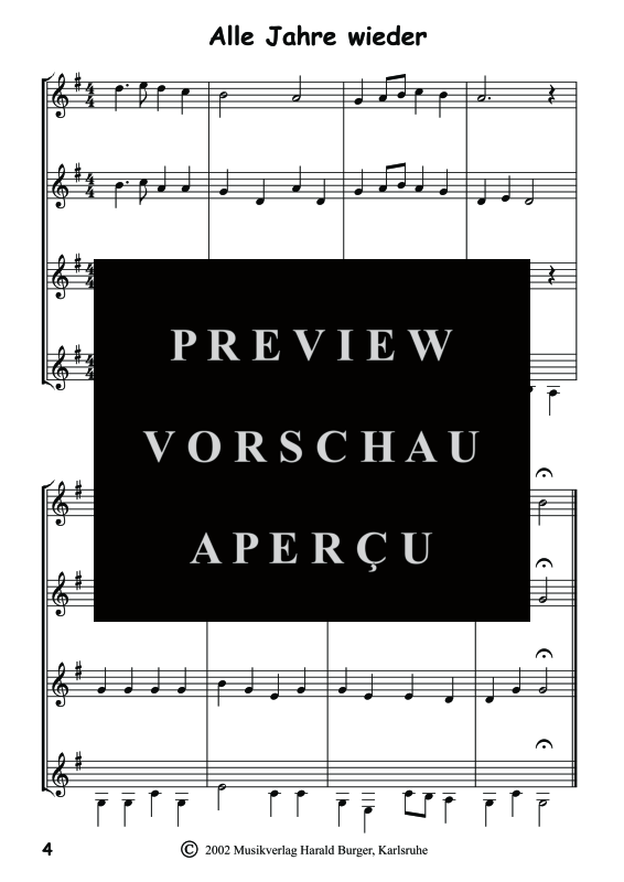 gallery: Alle Jahre wieder, , Gitarren-Ensemble 2-4 Gitarren