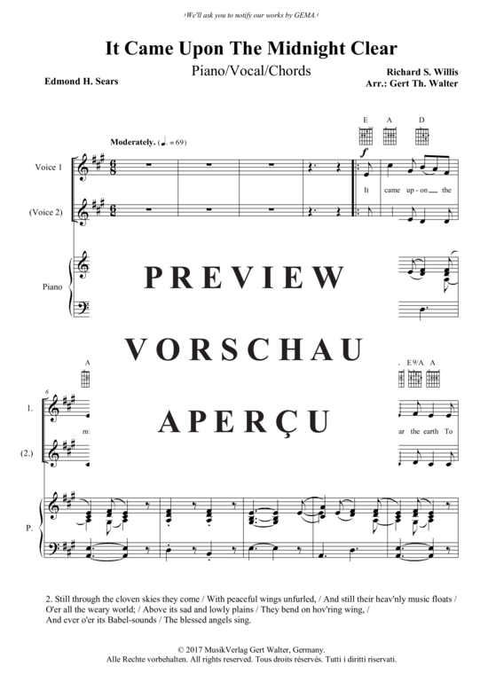Produktgalerie: Seite 2 von 3 It Came Upon The Midnight Clear , , (Gesang + Klavier)
