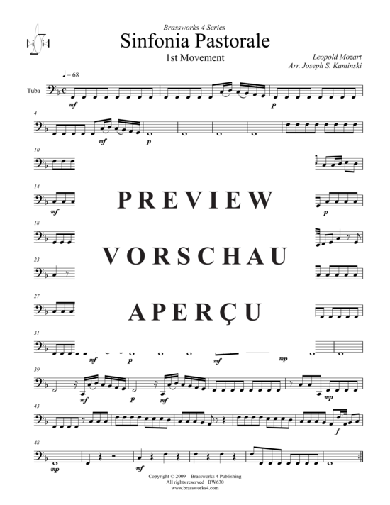Produktgalerie: Seite 9 von 11 Sinfonia Pastorale, Mvt 1 , , (Blechbläserquintett)