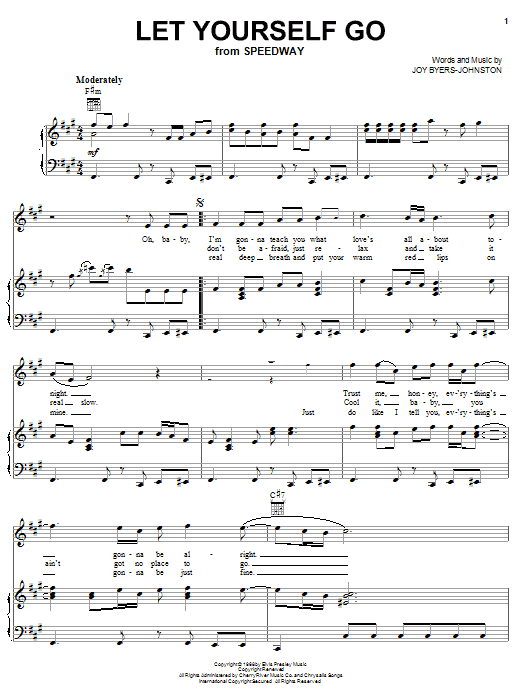 Produktgalerie: Seite 1 von 1 Let Yourself Go, Elvis Presley, Gesang, Gitarre, Klavier