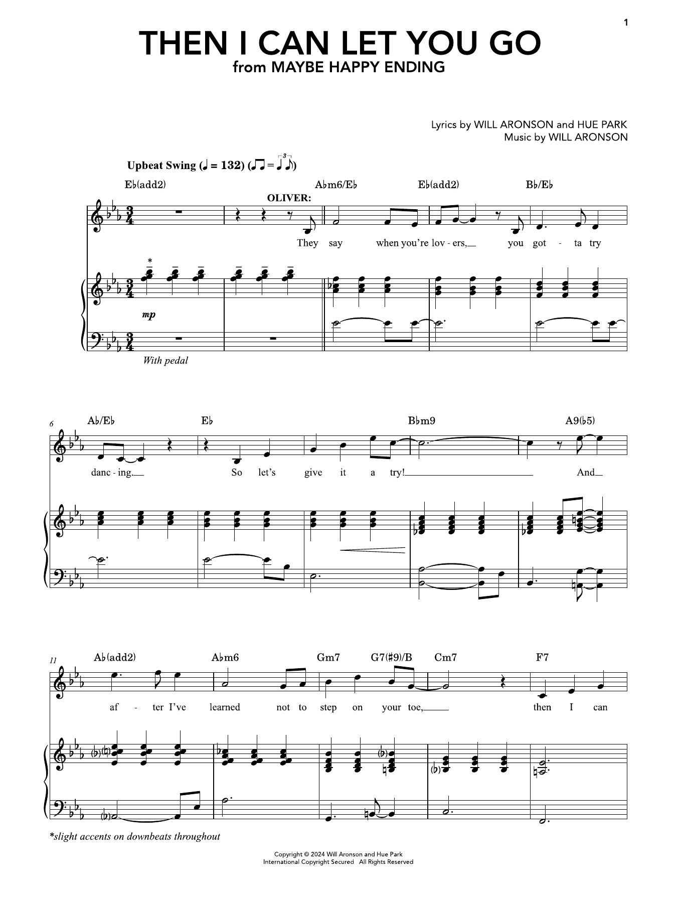 Produktgalerie: Seite 1 von 1 Then I Can Let You Go (from Maybe Happy Ending), Hue Park & Will Aronson, Gesang, Klavier