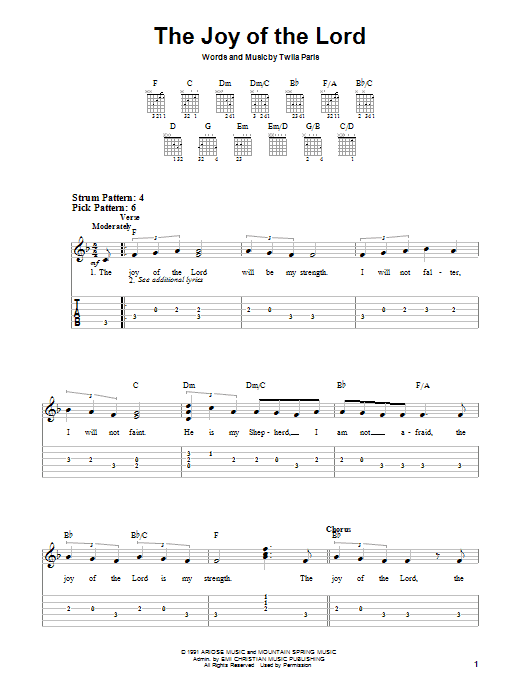 Product gallery: Page 1 of 1 The Joy Of The Lord, Twila Paris