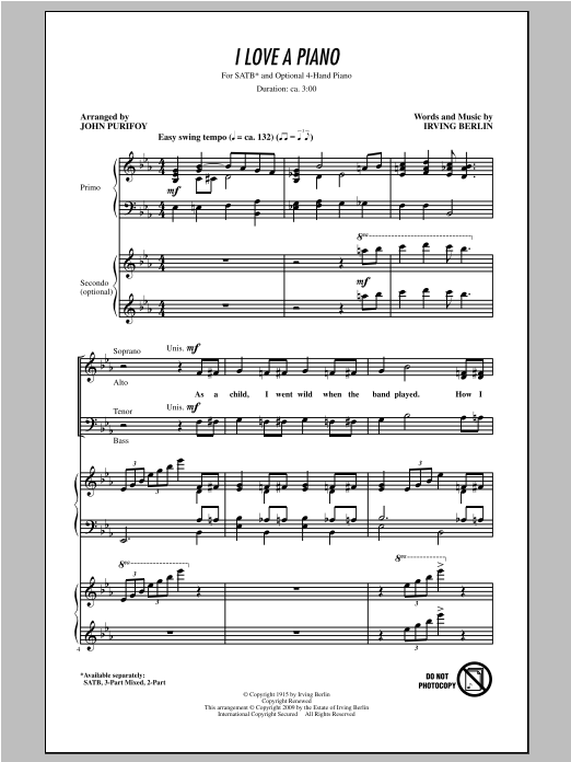 Product gallery: Page 1 of 1 I Love A Piano, John Purifoy
