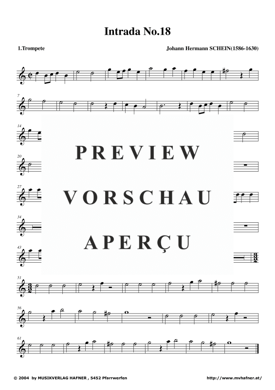 Produktgalerie: Seite 4 von 8 Intrade No.18, , (Blechbläse Quintett)