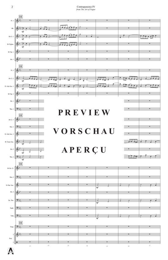 Produktgalerie: Seite 5 von 20 Contrapunctus 4 aus Kunst der Fuge , , (Concert Band)