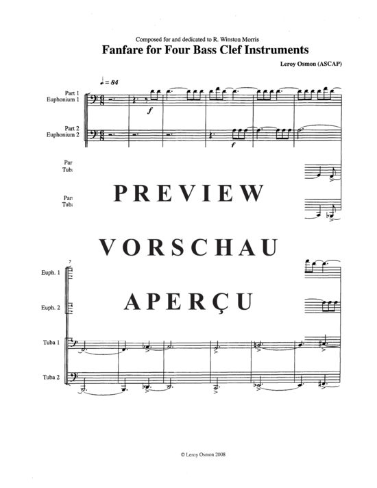 Product gallery: Page 3 of 13 Fanfare for Four Bass Clef Instruments , , (Tuba Quartett EETT)