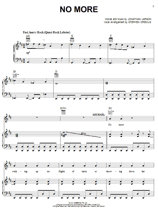 Produktbild zu: No More (from tick, tick... BOOM!)