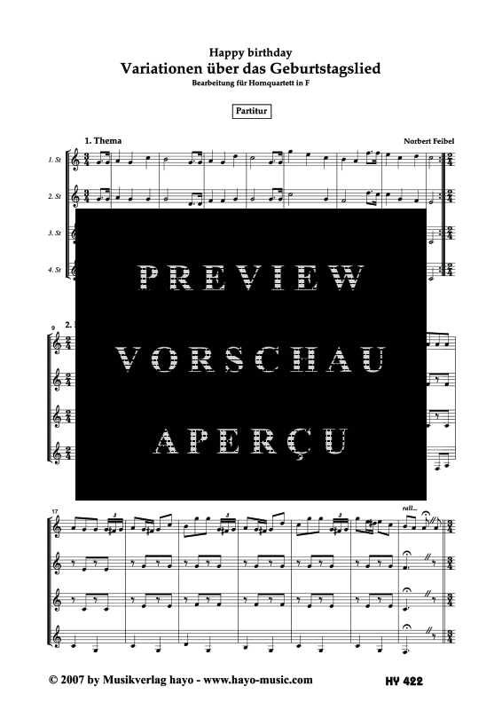 gallery: Happy Birthday, , (Horn Quartett)