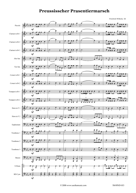 Produktgalerie: Seite 1 von 11 Preußischer Präsentiermarsch, , Concert Band