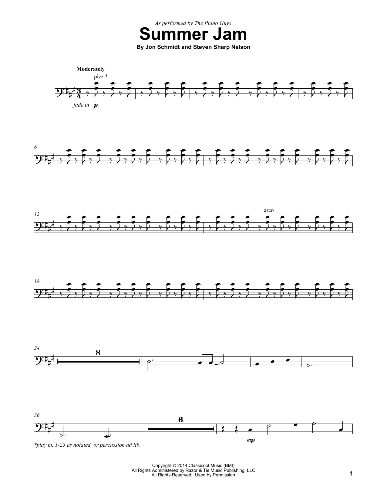 Produktgalerie: Seite 1 von 1 Summer Jam, The Piano Guys, Violoncello