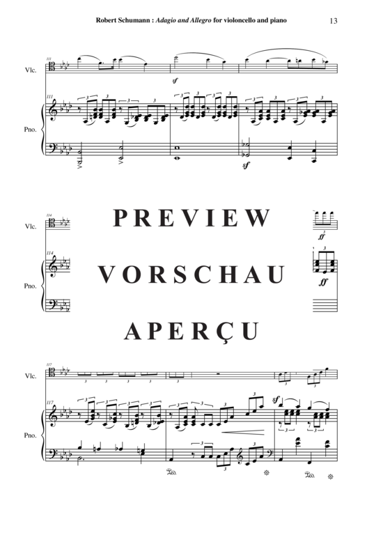 Product gallery: Page 14 of 21 Adagio et Allegro, Opus 70 , , (Cello + Klavier)