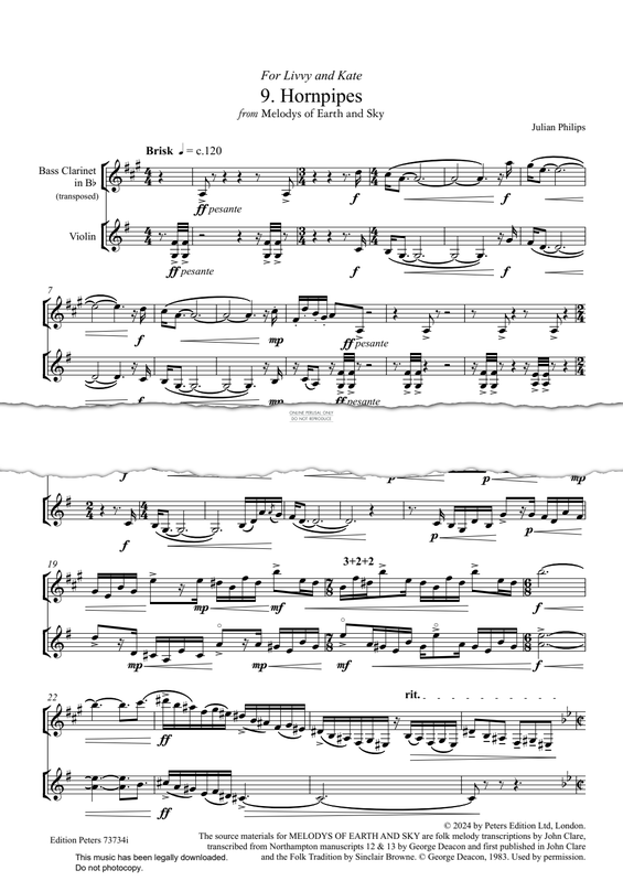 Product gallery: Page 1 of 1 No.9: Hornpipes (from 'Melodys Of Earth And Sky'), Julian Philips