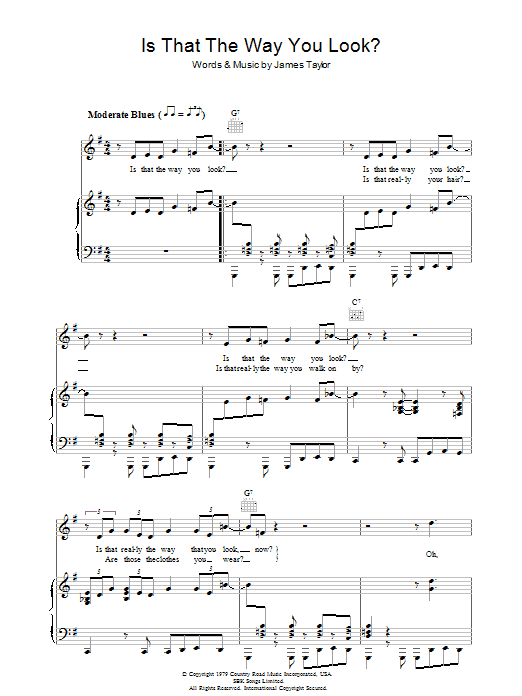 Produktgalerie: Seite 1 von 1 Is That The Way You Look, James Taylor, Gesang, Gitarre, Klavier