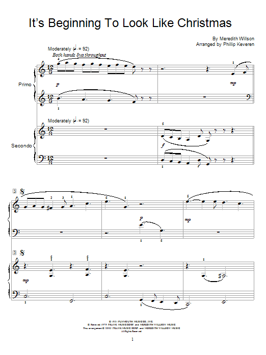 Product picture to: It's Beginning To Look Like Christmas (arr. Phillip Keveren)