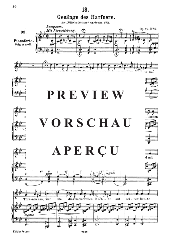 Product gallery: Page 2 of 4 Gesänge des Harfners D.478-2, , Medium Voice and Piano