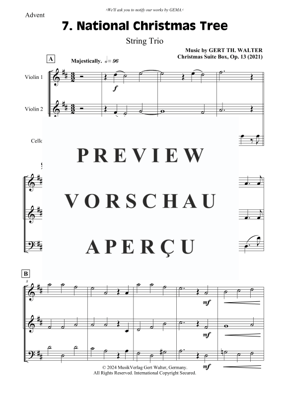 Produktgalerie: Seite 2 von 6 National Christmas Tree, , (Streicher Trio)