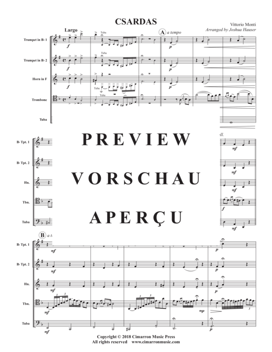 gallery: Czardas , , (Blechbläser Quintett)