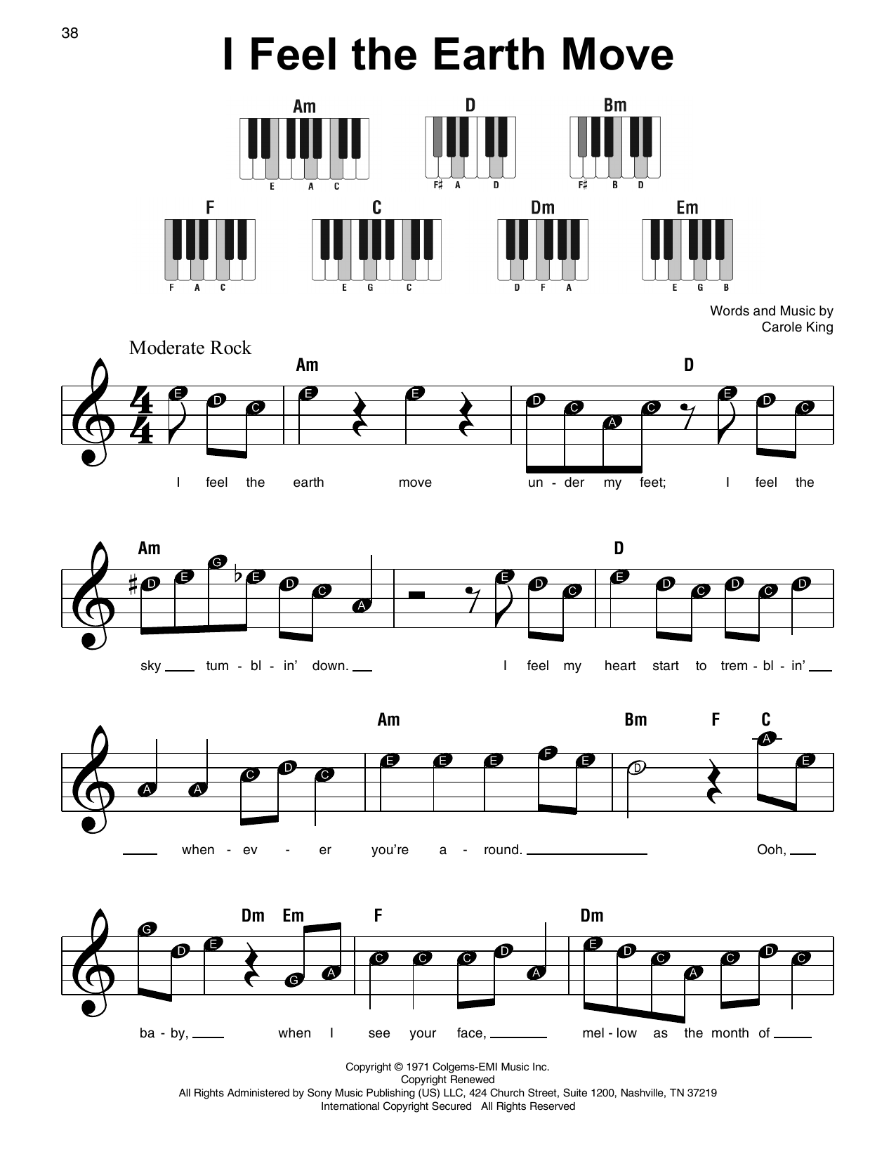 Produktgalerie: Seite 1 von 1 I Feel The Earth Move, Carole King, Klavier