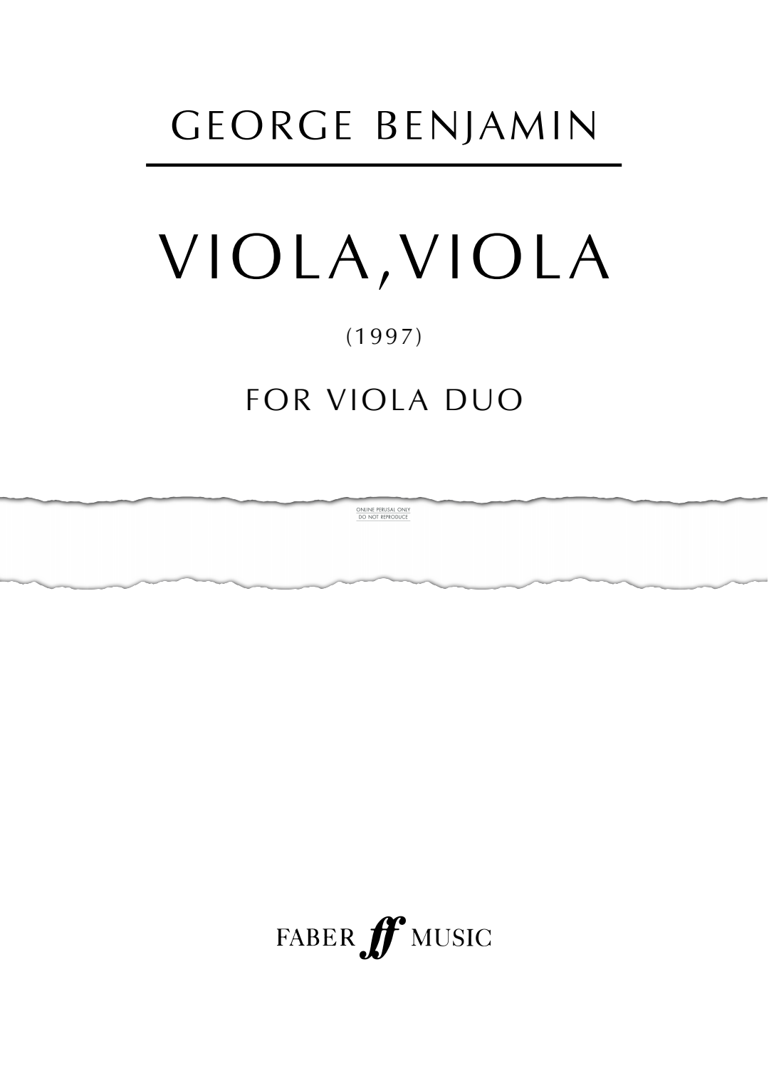 Product gallery: Page 1 of 1 Viola, Viola, George Benjamin