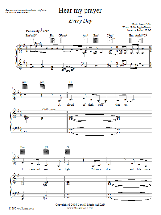 Product gallery: Page 1 of 1 Hear My Prayer, Susan Colin