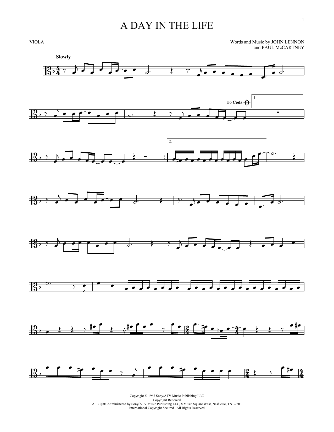 Product gallery: Page 1 of 1 A Day In The Life, The Beatles