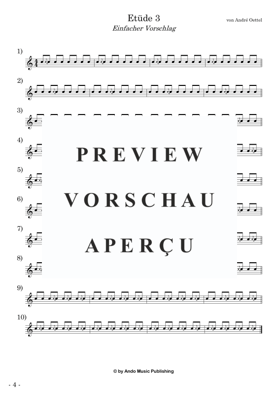 Produktgalerie: Seite 6 von 11 Etüden für Snare Drum im 4/4-Takt - Band 3, , Snare Drum Solo