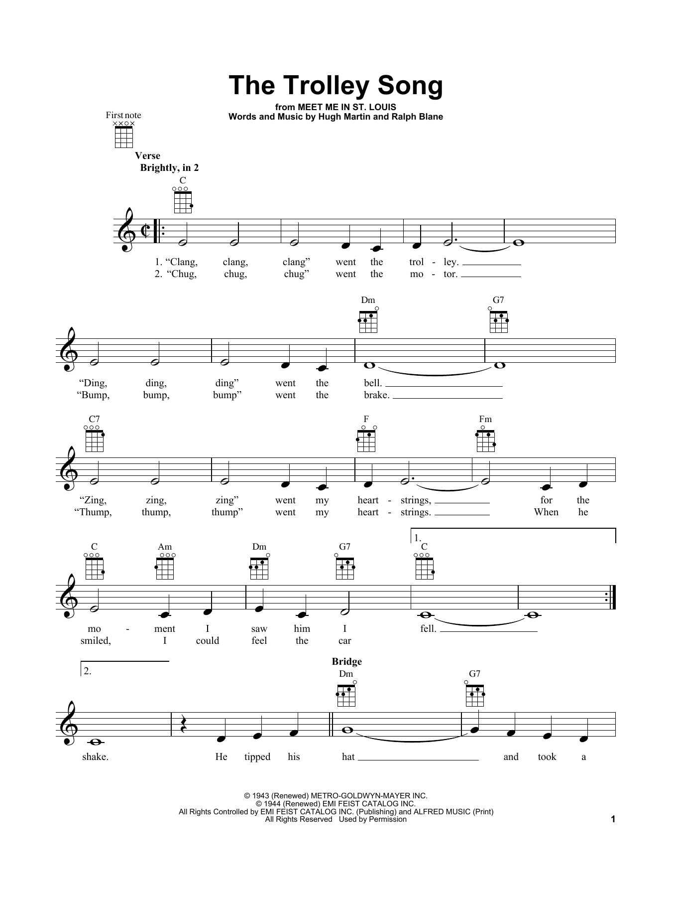 Product gallery: Page 1 of 1 The Trolley Song, Judy Garland