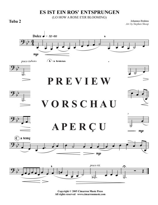 Product gallery: Page 8 of 8 Es ist ein Ros enstprungen , , (Tuba Quartet: 2x Baritone, 2xTuba)