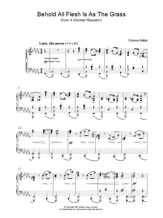 Product gallery: Page 1 of 1 Behold All Flesh Is As The Grass (from A German Requiem), Johannes Brahms