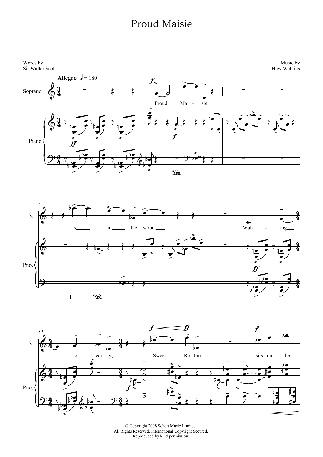 Produktbild zu: Proud Maisie (for soprano and piano)
