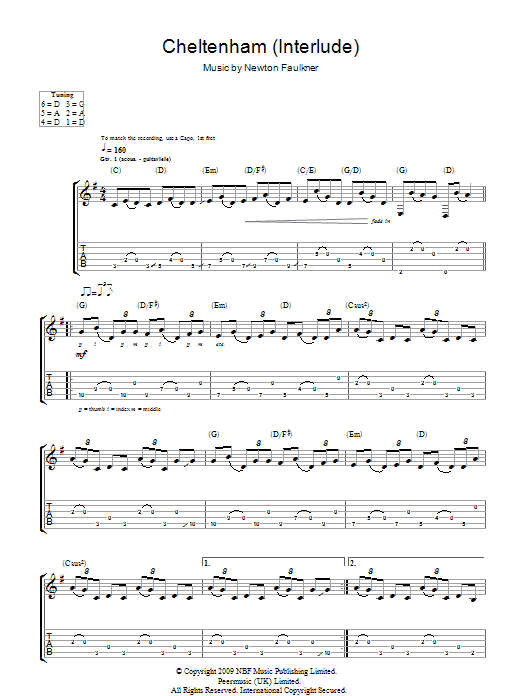 Produktgalerie: Seite 1 von 1 Cheltenham (Interlude), Newton Faulkner, Gitarre