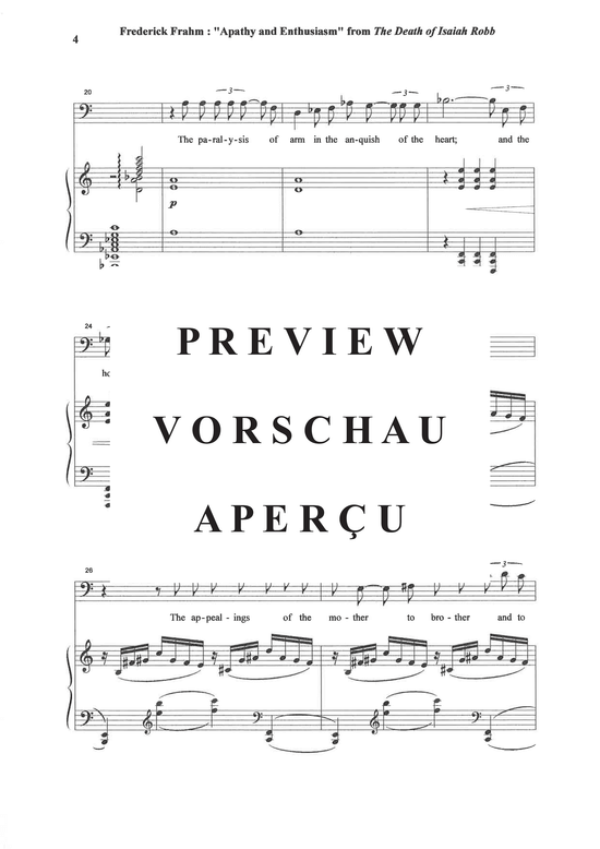 Product gallery: Page 5 of 13 Apathy et Enthusiasm from The Death of Isaiah Robb , , (baritone + piano)