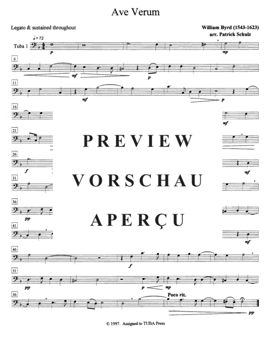 Product gallery: Page 9 of 10 Ave Verum , , (Tuba Quartett EETT)
