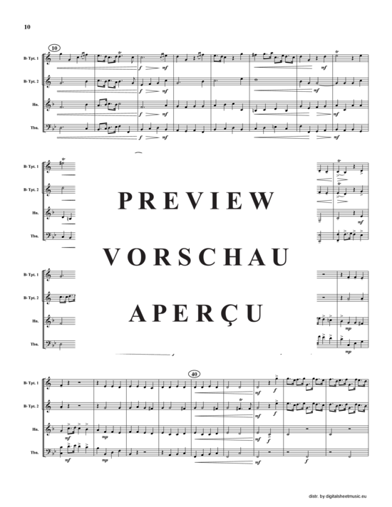 Produktgalerie: Seite 11 von 21 9 Voluntaries, , (2xTrompete in B, Horn in F, Posaune)