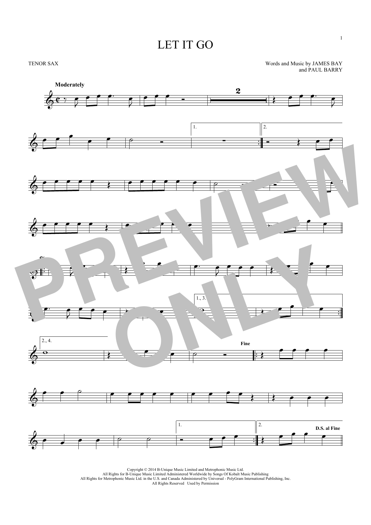 Product gallery: Page 1 of 1 Let It Go, James Bay