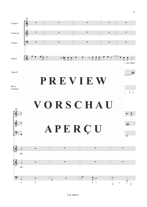 gallery: Wir danken Dir, Herr Jesu Christ, , (Gemischtes Ensemble Doppelchor, Streicher und BC)