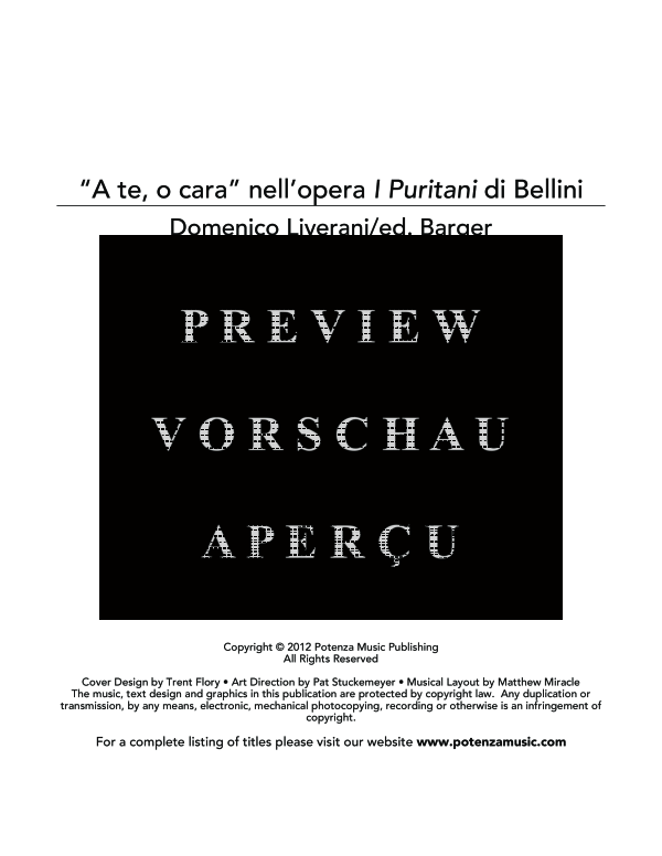 Product gallery: Page 3 of 9 A te, o cara nell´opera I Puritani di Bellini, , (Klarinette Solo)